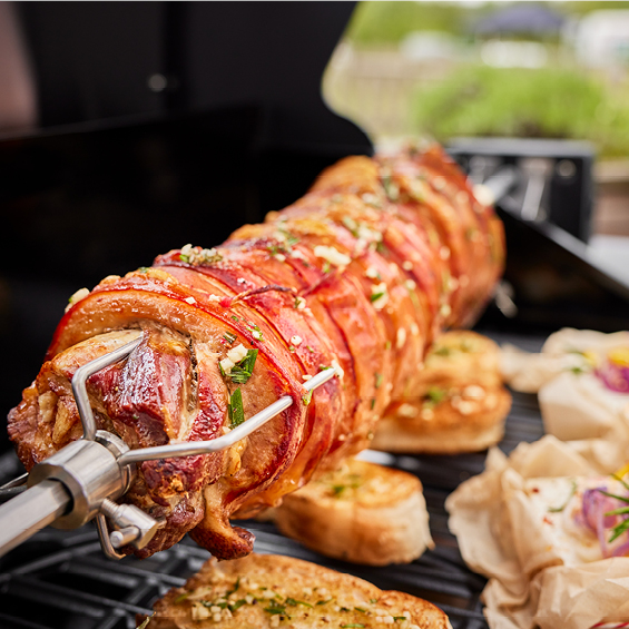 Porchetta am Drehspiess