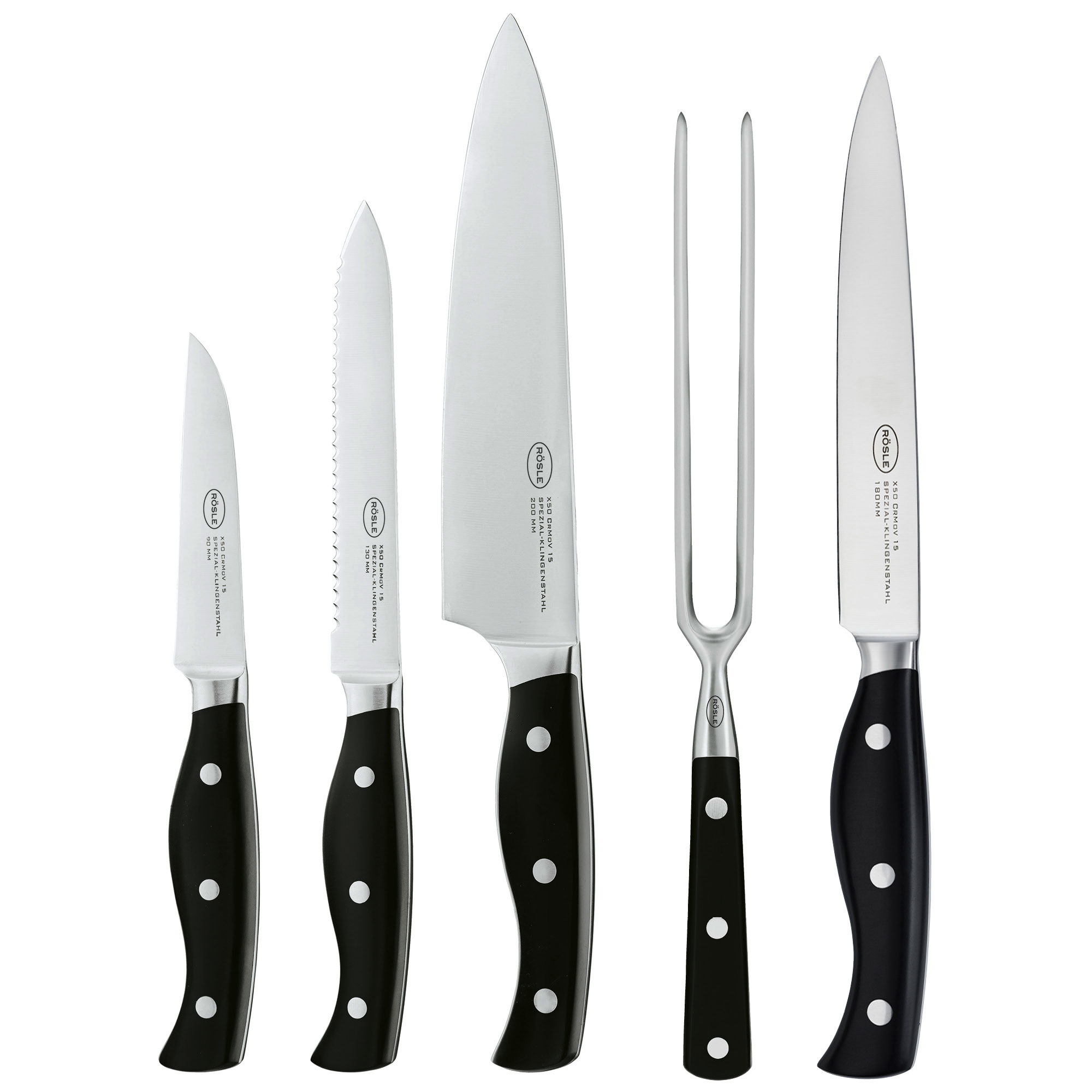 Messer-Set PURA inkl. Tranchiergabel 5-tlg.