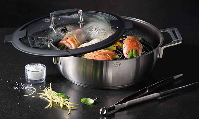 Aroma Dampfgarer Silence Pro Aroma Dampfgarer mit Lachs-Röllchen