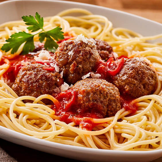 Spagetti mit Hackfleischbällchen